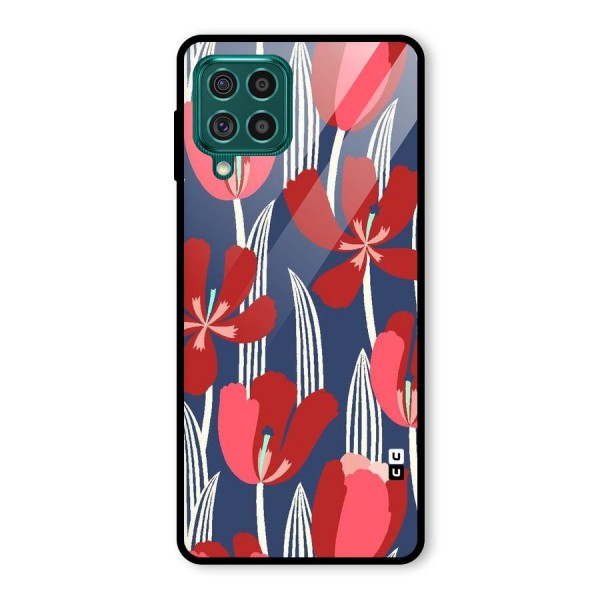 Artistic Tulips Glass Back Case for Galaxy F62