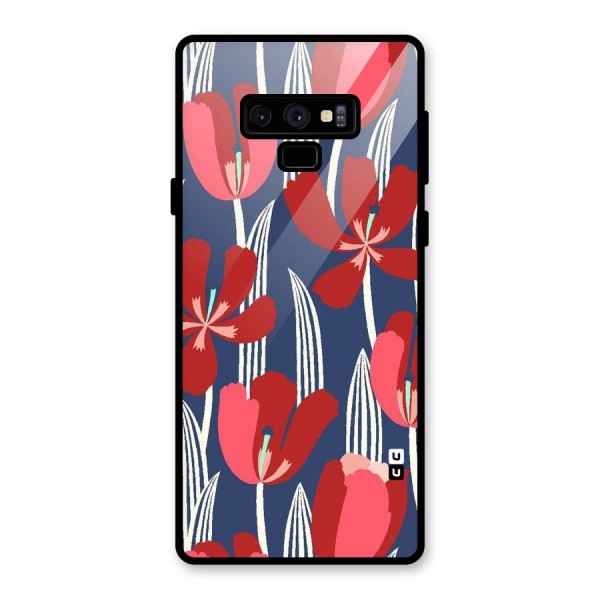 Artistic Tulips Glass Back Case for Galaxy Note 9