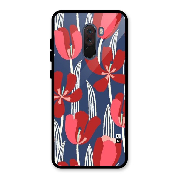 Artistic Tulips Glass Back Case for Poco F1