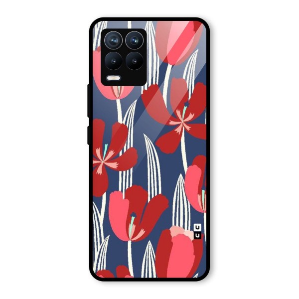 Artistic Tulips Glass Back Case for Realme 8