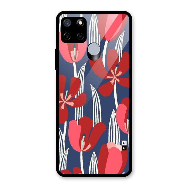 Artistic Tulips Glass Back Case for Realme C15