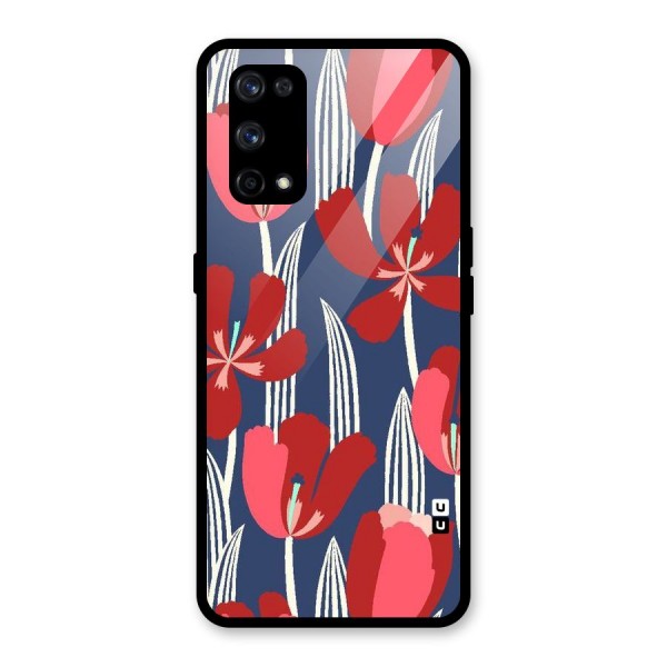 Artistic Tulips Glass Back Case for Realme X7 Pro