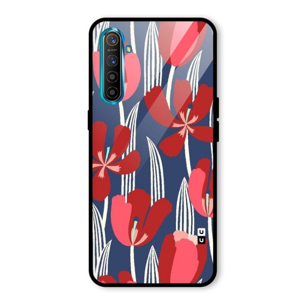 Artistic Tulips Glass Back Case for Realme XT