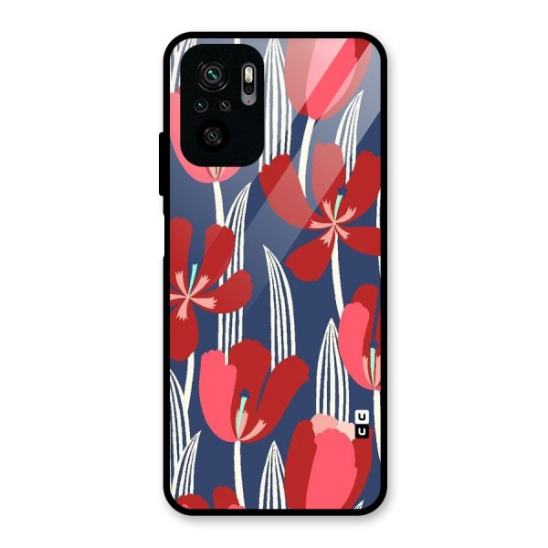 Artistic Tulips Glass Back Case for Redmi Note 10