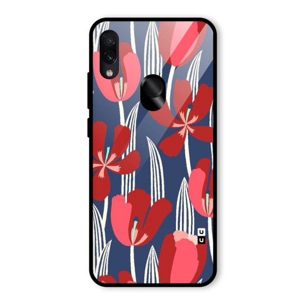 Artistic Tulips Glass Back Case for Redmi Note 7