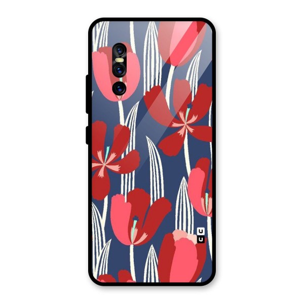 Artistic Tulips Glass Back Case for Vivo V15 Pro