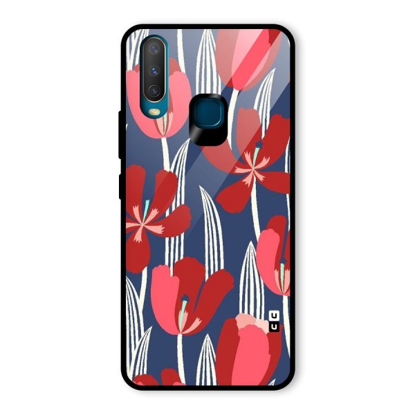 Artistic Tulips Glass Back Case for Vivo Y12