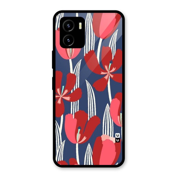 Artistic Tulips Glass Back Case for Vivo Y15s