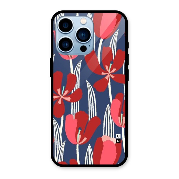 Artistic Tulips Glass Back Case for iPhone 13 Pro