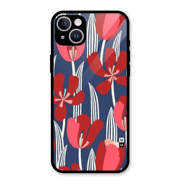 Artistic Tulips Glass Back Case for iPhone 14 Plus