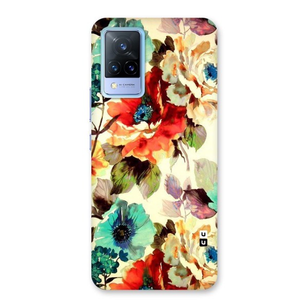 Artsy Bloom Flower Back Case for Vivo V21 5G