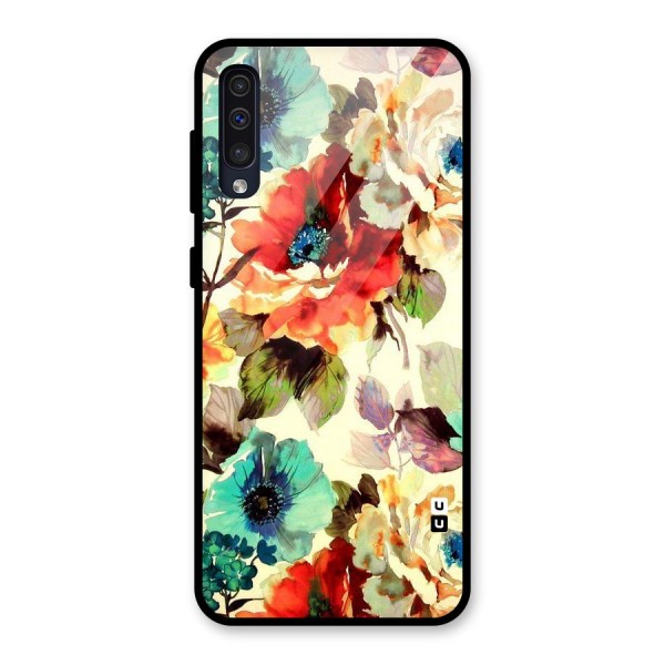 Artsy Bloom Flower Glass Back Case for Galaxy A50s