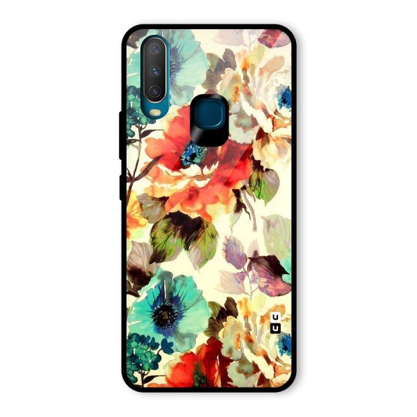 Artsy Bloom Flower Glass Back Case for Vivo Y12