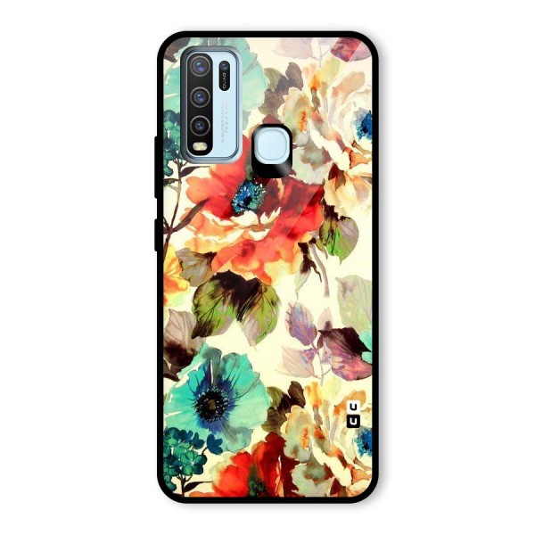 Artsy Bloom Flower Glass Back Case for Vivo Y50