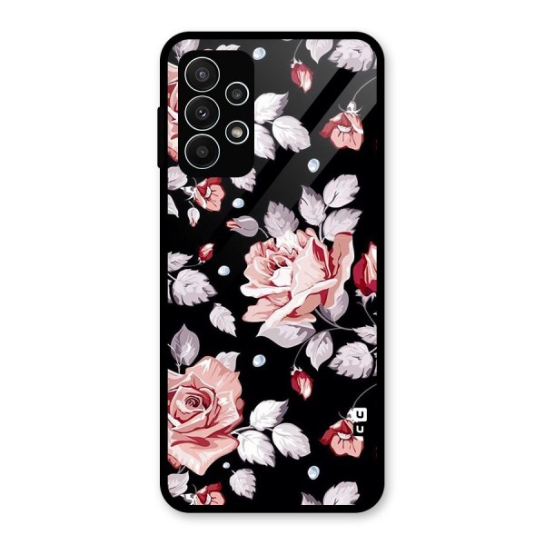 Artsy Floral Glass Back Case for Galaxy A23