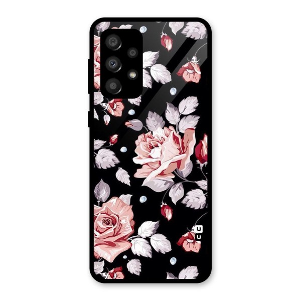 Artsy Floral Glass Back Case for Galaxy A32