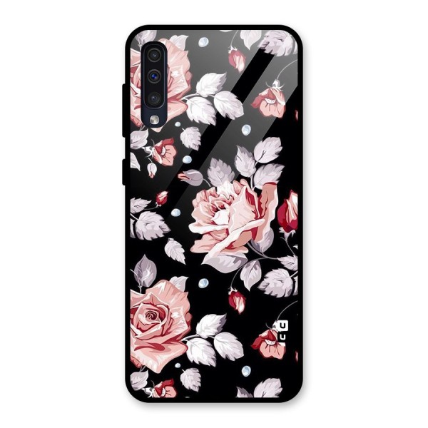 Artsy Floral Glass Back Case for Galaxy A50s