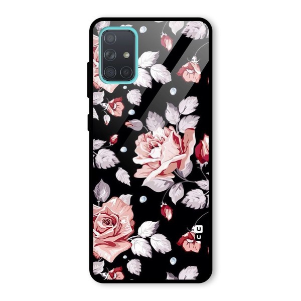 Artsy Floral Glass Back Case for Galaxy A71