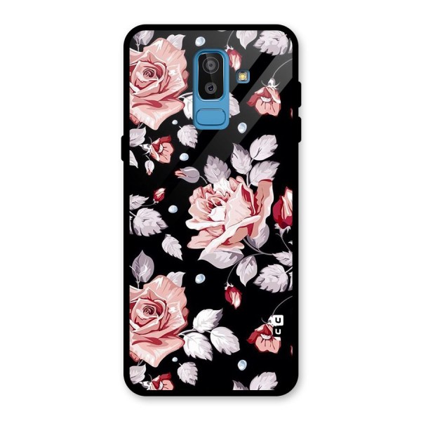 Artsy Floral Glass Back Case for Galaxy J8