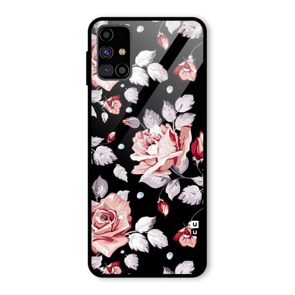 Artsy Floral Glass Back Case for Galaxy M31s