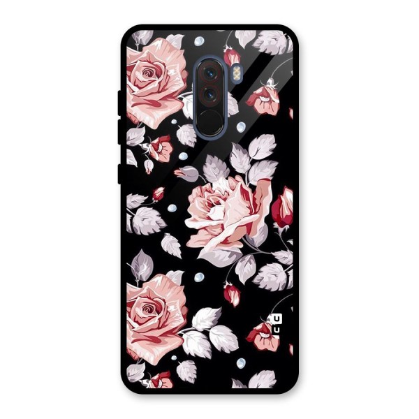 Artsy Floral Glass Back Case for Poco F1