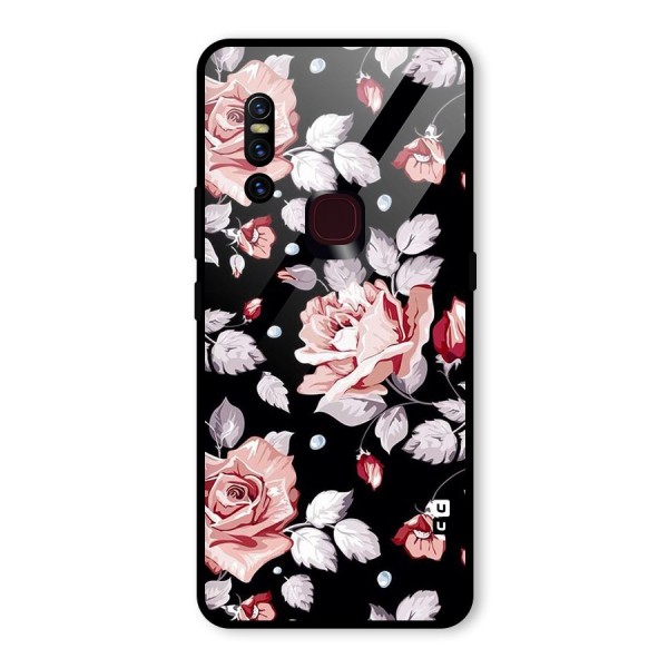 Artsy Floral Glass Back Case for Vivo V15