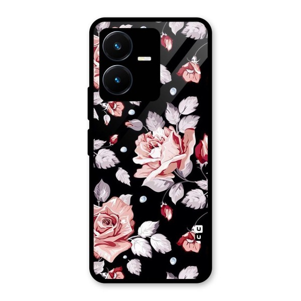 Artsy Floral Glass Back Case for Vivo Y22