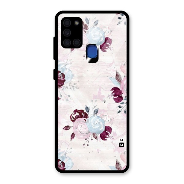 Artsy Florasy Glass Back Case for Galaxy A21s