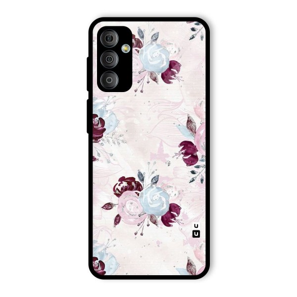 Artsy Florasy Glass Back Case for Galaxy F23