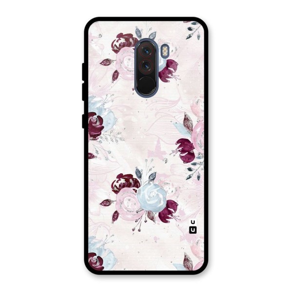 Artsy Florasy Glass Back Case for Poco F1