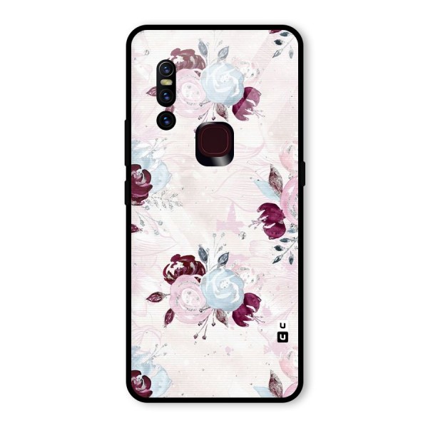 Artsy Florasy Glass Back Case for Vivo V15