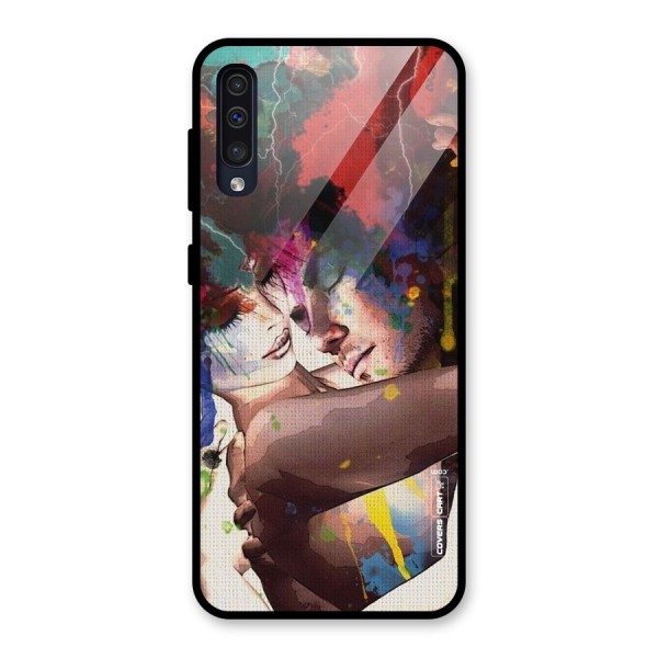 Artsy Romance Glass Back Case for Galaxy A50s