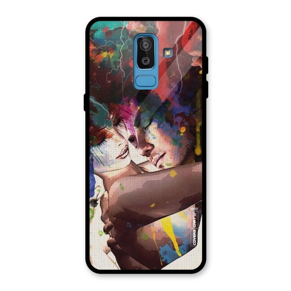 Artsy Romance Glass Back Case for Galaxy J8