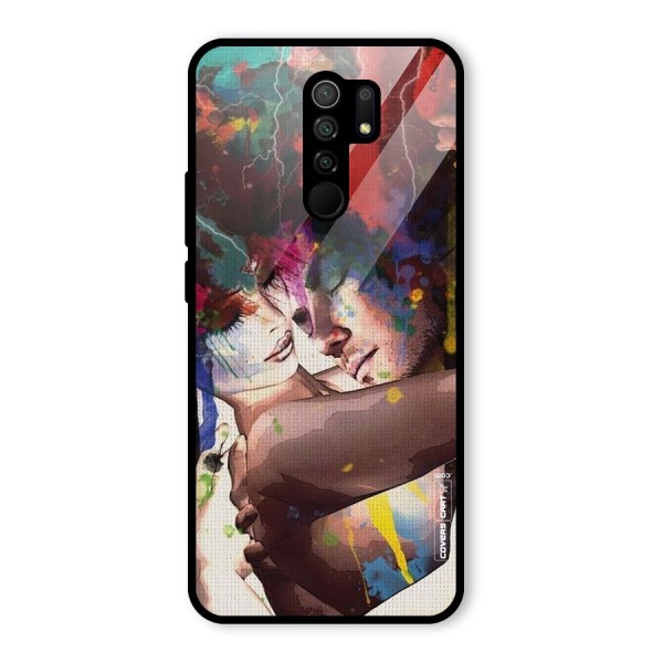 Artsy Romance Glass Back Case for Redmi 9 Prime