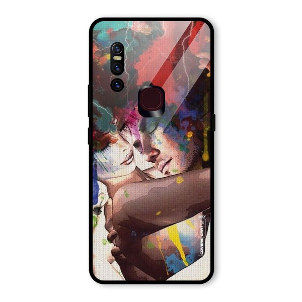 Artsy Romance Glass Back Case for Vivo V15