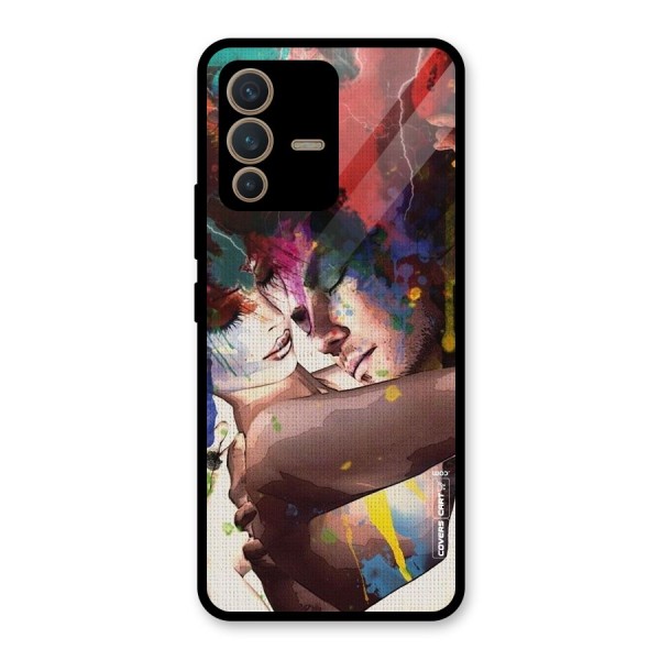 Artsy Romance Glass Back Case for Vivo V23 5G