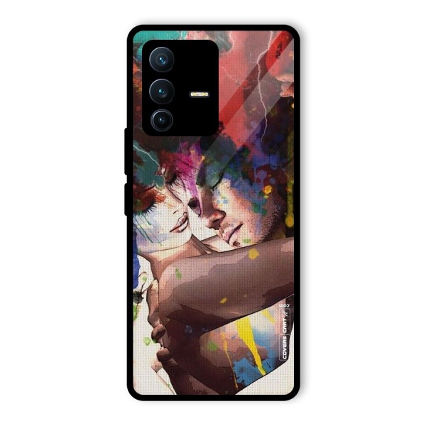 Artsy Romance Glass Back Case for Vivo V23 Pro