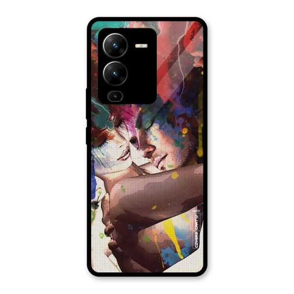 Artsy Romance Glass Back Case for Vivo V25 Pro