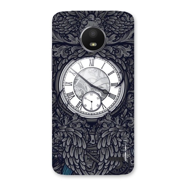 Artsy Wall Clock Back Case for Moto E4