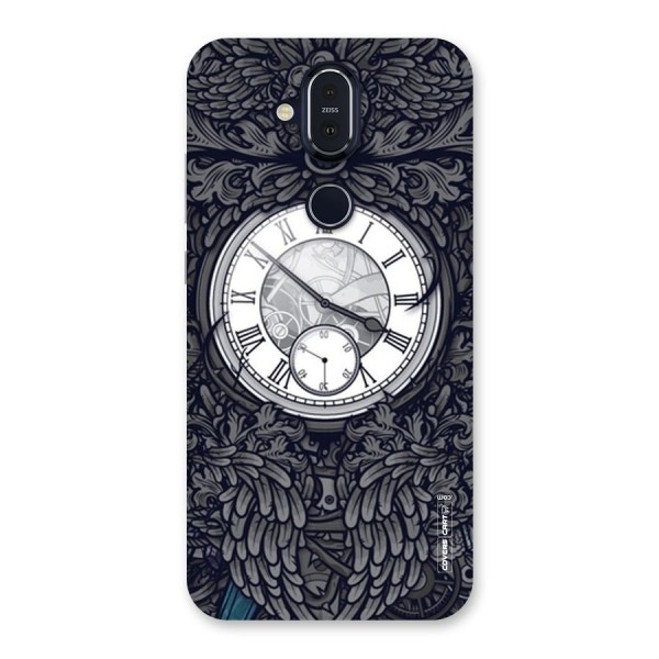 Artsy Wall Clock Back Case for Nokia 8.1