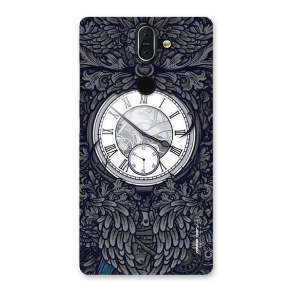 Artsy Wall Clock Back Case for Nokia 8 Sirocco