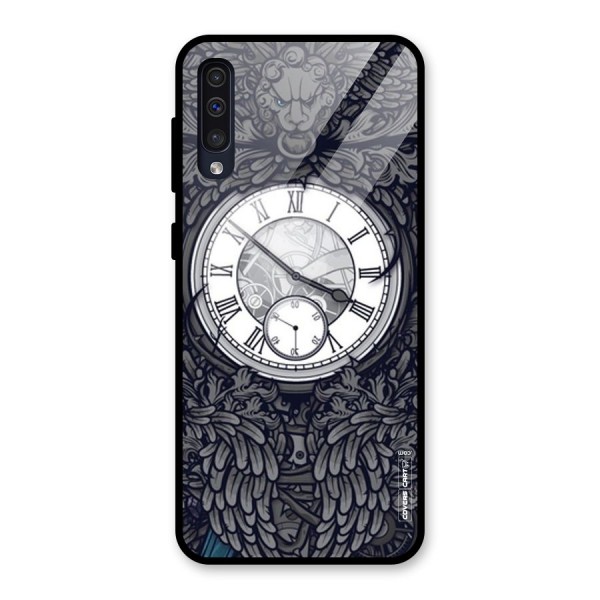 Artsy Wall Clock Glass Back Case for Galaxy A50s