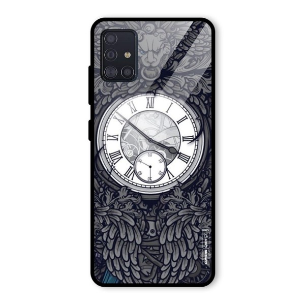 Artsy Wall Clock Glass Back Case for Galaxy A51