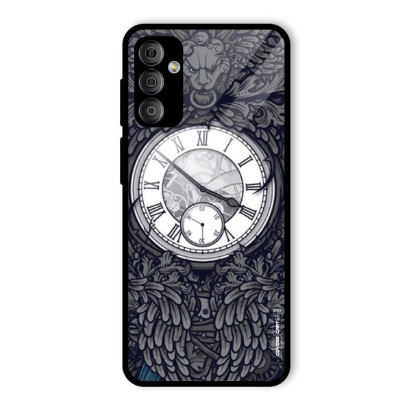 Artsy Wall Clock Glass Back Case for Galaxy F23