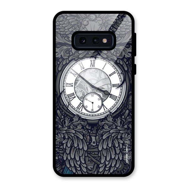 Artsy Wall Clock Glass Back Case for Galaxy S10e