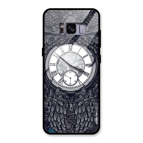 Artsy Wall Clock Glass Back Case for Galaxy S8