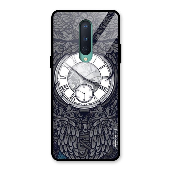 Artsy Wall Clock Glass Back Case for OnePlus 8