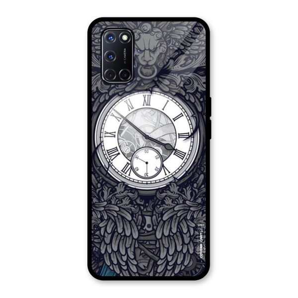 Artsy Wall Clock Glass Back Case for Oppo A52