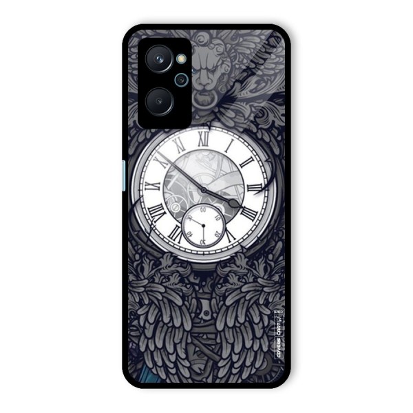 Artsy Wall Clock Glass Back Case for Realme 9i