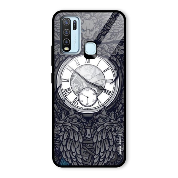 Artsy Wall Clock Glass Back Case for Vivo Y30